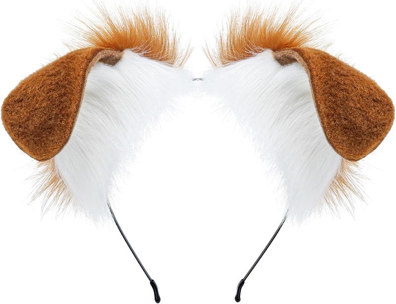 BNLIDES Handmade Plush Ears Headwear Dalmatian Dog Ears Headband Adult Cosplay Accessory for Halloween, Christmas - Image 1